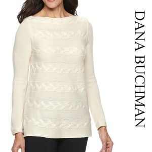 DANA BUCHMAN BNWT Cable Long Sleeve Sweater SMALL